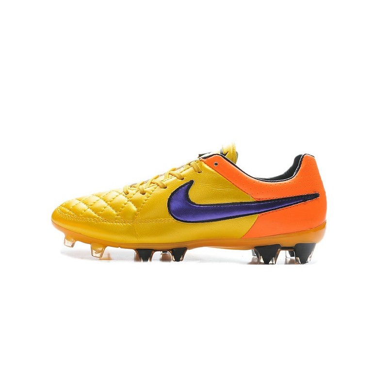 nike tiempo orange bleu