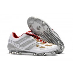 Nouveau Crampons de Foot Adidas Predator Precision FG Gris Or Rouge