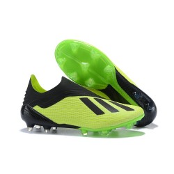 Hommes - Chaussures de Football Adidas X 18+ FG Vert Noir