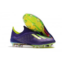 Adidas Chaussures de Football X 18+ FG - Violet Vert