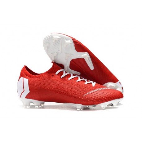 Chaussure de Foot Mercurial 2019 Nike Vapor XII Elite FG - Rouge Blanc