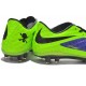 Chaussures de Football Nike Hypervenom Phantom FG Hommes Bleu Vert Noir