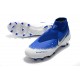 Crampons Nouvelles Nike Phantom Vision Elite DF FG Bleu Blanc Argent