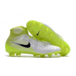 Chaussures de football pour Hommes Nike Magista Obra II FG Blanc Jaune