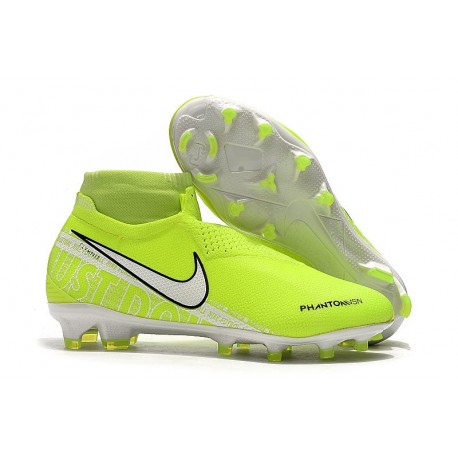 Crampons Nouvelles Nike Phantom Vision Elite DF FG Volt Blanc