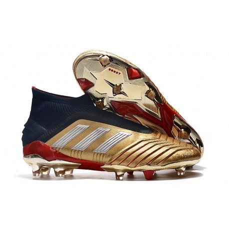 adidas Predator 19+ FG Nouvel Chaussure Or Rouge