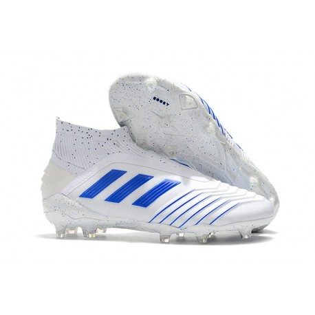 adidas Predator 19+ FG Nouvel Chaussure Blanc Bleu