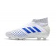 adidas Predator 19+ FG Nouvel Chaussure Blanc Bleu