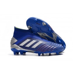 adidas Predator 19+ FG Nouvel Chaussure Bleu Argent