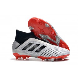 adidas Predator 19+ FG Nouvel Chaussure Argent Rouge Noir