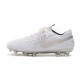 Crampons de Football Nike Tiempo Legend 8 Elite FG Blanc Chrome Platine