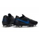 Crampons de Football Nike Tiempo Legend 8 Elite FG Noir Bleu
