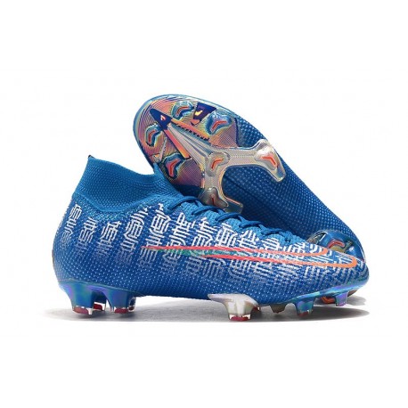 Ronaldo Chaussures Nike Mercurial Superfly VII Elite FG Bleu Shuai