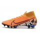 Chaussures Nike Mercurial Superfly VII Elite FG Orange Blanc