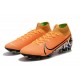 Chaussures Nike Mercurial Superfly VII Elite FG Orange Blanc