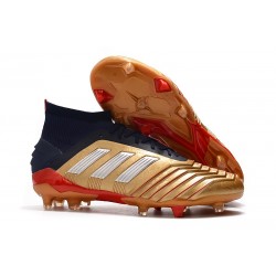 Crampons de Football Adidas Predator 19.1 FG Or Argent Noir