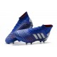 Crampons de Football Adidas Predator 19.1 FG Bleu Argent