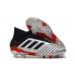 Crampons de Football Adidas Predator 19.1 FG Argent Noir