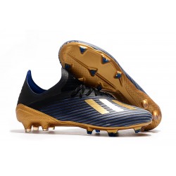 Crampons de Football adidas X 19.1 FG Bleu Or Noir