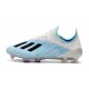 Crampons de Football adidas X 19.1 FG Blanc Bleu Noir