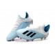 Crampons de Football adidas X 19.1 FG Blanc Bleu Noir