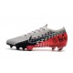 Neymar Nike Mercurial Vapor XIII Elite FG Chromé Noir Rouge Platine