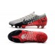 Neymar Nike Mercurial Vapor XIII Elite FG Chromé Noir Rouge Platine