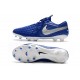 Crampons de Football Nike Tiempo Legend 8 Elite FG Bleu Blanc