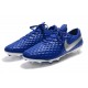 Crampons de Football Nike Tiempo Legend 8 Elite FG Bleu Blanc