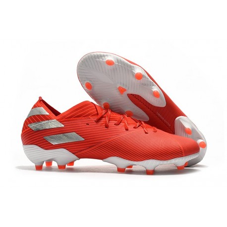 Crampons adidas Nemeziz 19.1 FG Homme - Rouge Argent