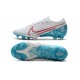 Crampons Nouvelles Nike Mercurial Vapor XIII Elite FG Blanc Bleu