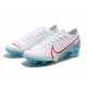 Crampons Nouvelles Nike Mercurial Vapor XIII Elite FG Blanc Bleu