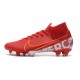 Chaussures Nike Mercurial Superfly VII Elite FG Rouge Blanc