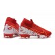 Chaussures Nike Mercurial Superfly VII Elite FG Rouge Blanc