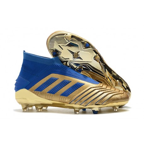 adidas Predator 19+ FG Chaussure Neuf Oro Bleu