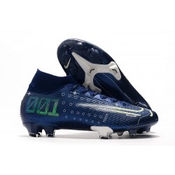 Chaussures Nike Dream Speed Mercurial Superfly VII Elite FG Bleu Blanc