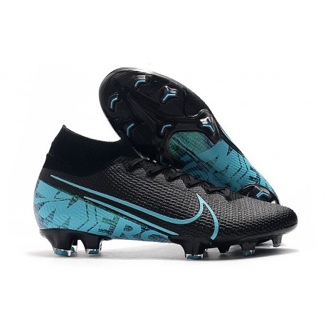 Chaussures Nike Mercurial Superfly VII Elite FG Noir Bleu