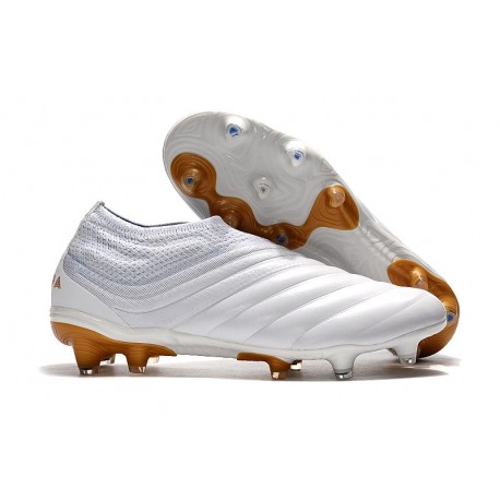 Adidas Copa 19+ FG Chaussures Pour Hommes Blanc Or