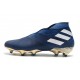 Chaussure adidas Nemeziz 19+ FG Homme - Bleu Blanc Noir