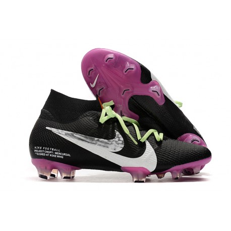 Nike Mercurial Superfly 7 Elite SE FG Crampon -Noir Blanc Violet