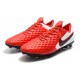 Crampons de Football Nike Tiempo Legend 8 Elite FG Rouge Blanc Noir