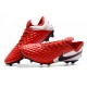 Crampons de Football Nike Tiempo Legend 8 Elite FG Rouge Blanc Noir