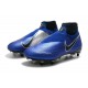 Nike Phantom Vsn Elite Df Sg-Pro Ac Bleu Chrome Blanc