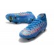 Nike Mercurial Superfly VII Elite DF SG-Pro Anti Clog Bleu Rouge