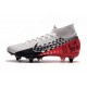 Nike Mercurial Superfly VII Elite DF SG-Pro Anti Clog Neymar Platine Noir Rouge