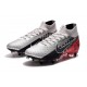 Nike Mercurial Superfly VII Elite DF SG-Pro Anti Clog Neymar Platine Noir Rouge