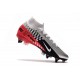 Nike Mercurial Superfly VII Elite DF SG-Pro Anti Clog Neymar Platine Noir Rouge