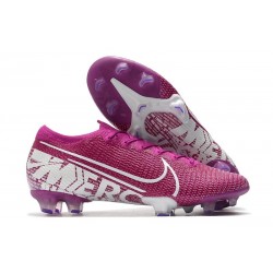 Crampons Nouveau Nike Mercurial Vapor XIII Elite FG Violet Blanc