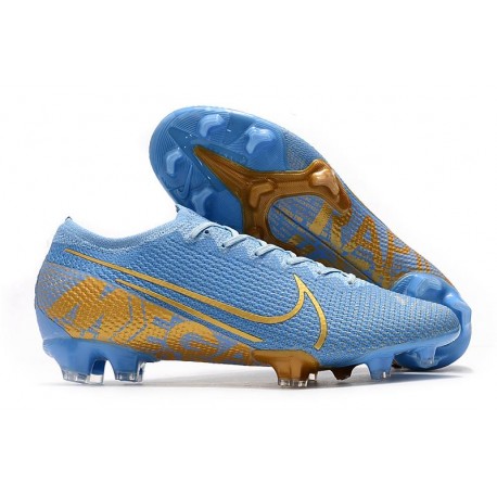 Nike Mercurial Vapor 13 Elite FG ACC Chaussure Bleu Or