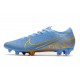 Nike Mercurial Vapor 13 Elite FG ACC Chaussure Bleu Or